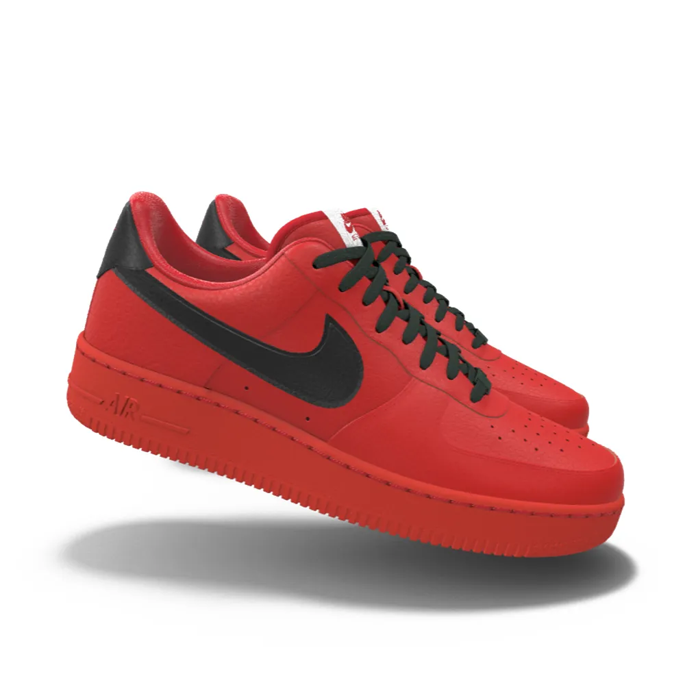 $195 NIB NEW Mens NIKE Air Force 1 Low University Red & Black Custom Leather BB Shoes Wide Width Asics Shoes