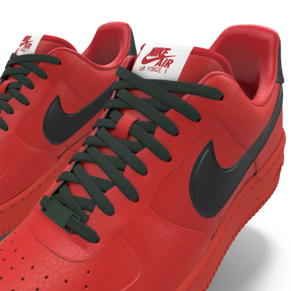 $195 NIB NEW Mens NIKE Air Force 1 Low University Red & Black Custom Leather BB Shoes Asics Shoes San Diego