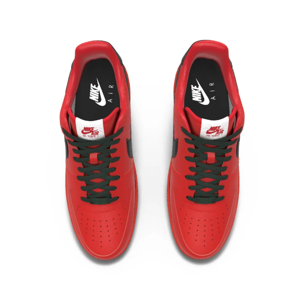 $195 NIB NEW Mens NIKE Air Force 1 Low University Red & Black Custom Leather BB Shoes Asics Running Shoes Tokyo