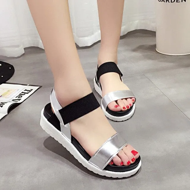 2017 New shoes Summer sandals women peep-toe sandalias flat Shoes Roman sandals shoes woman mujer Ladies Flip Flops Footwear 810 Sexy Soles In Flip Flops
