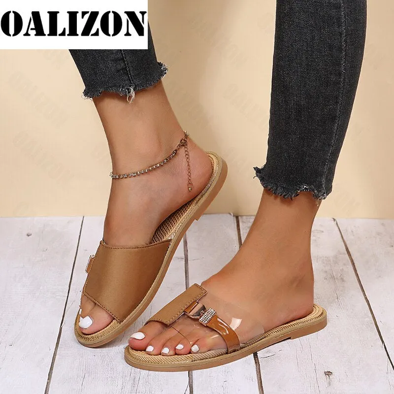 Flip Flops Leather Sale 2022 New Sandals Shoes Flip Flops Shallow Open Toe Summer Fashion Women Outdoor Beach Beach Designer Dress Platform Female Shoes