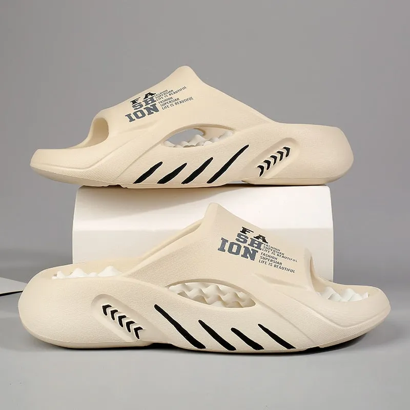 2023 Summer Men Massage Slippers Sides Indoor Outdoor Sandals Beach Casual Shoes Soft Sole Slides Men Flip-flops Men's Sandals Bootie House Slippers