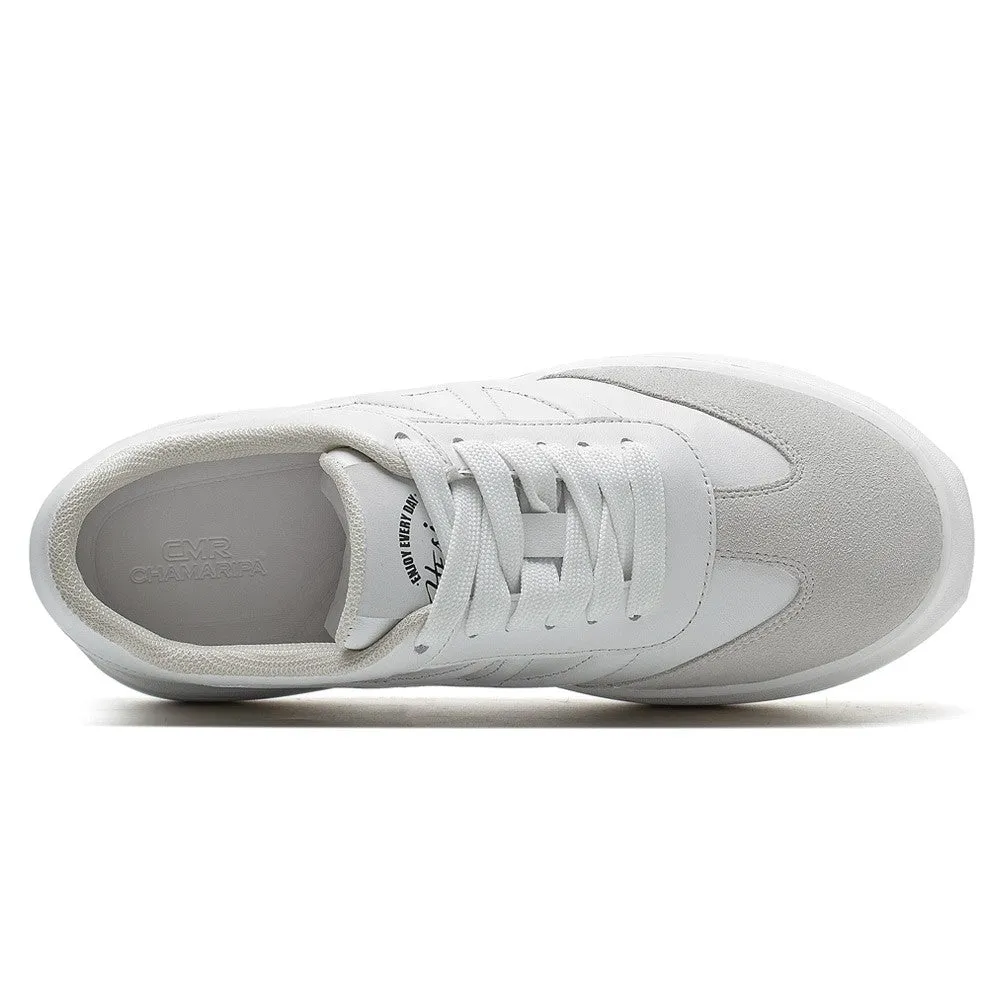 7 CM / 2.76 Inches CMR CHAMARIPA Elevator Sneakers for Women - Casual White Wedge Sneakers Rick Owens Sneakers Geobasket