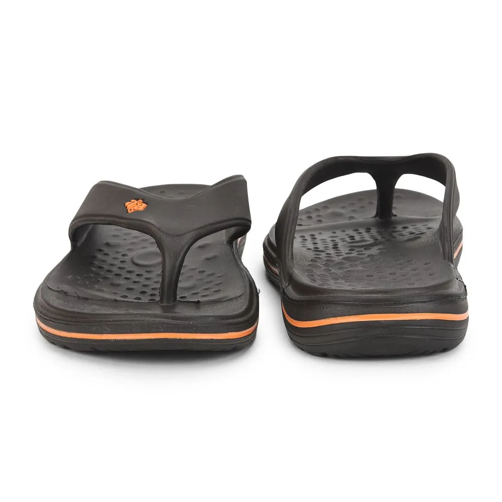 Gym Slides A-HA Casual Brown Flip Flop For Men BEACHTIME By Liberty