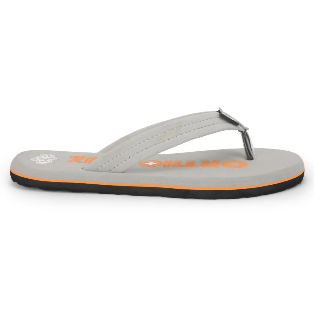 Monster Slitters A-HA Casual Light Grey Flip Flop For Men ORTHO-1 By Liberty