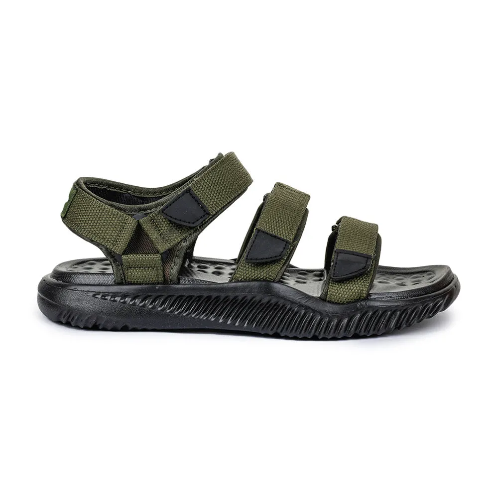 Nuk Slippers A-HA Casual Olive Green Sandals For Men STAMINA-4E By Liberty
