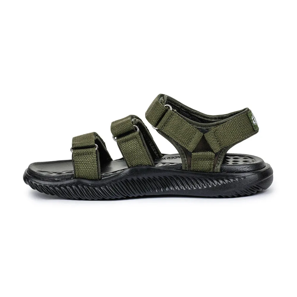 A-HA Casual Olive Green Sandals For Men STAMINA-4E By Liberty Pug In Slippers