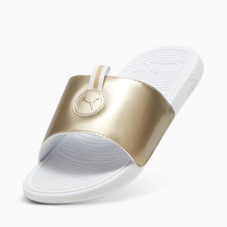 PUMA WOMEN'S COOLCAT 2.0 WHITE/GOLD SLIDES Cheap Asics Wrestling Shoes