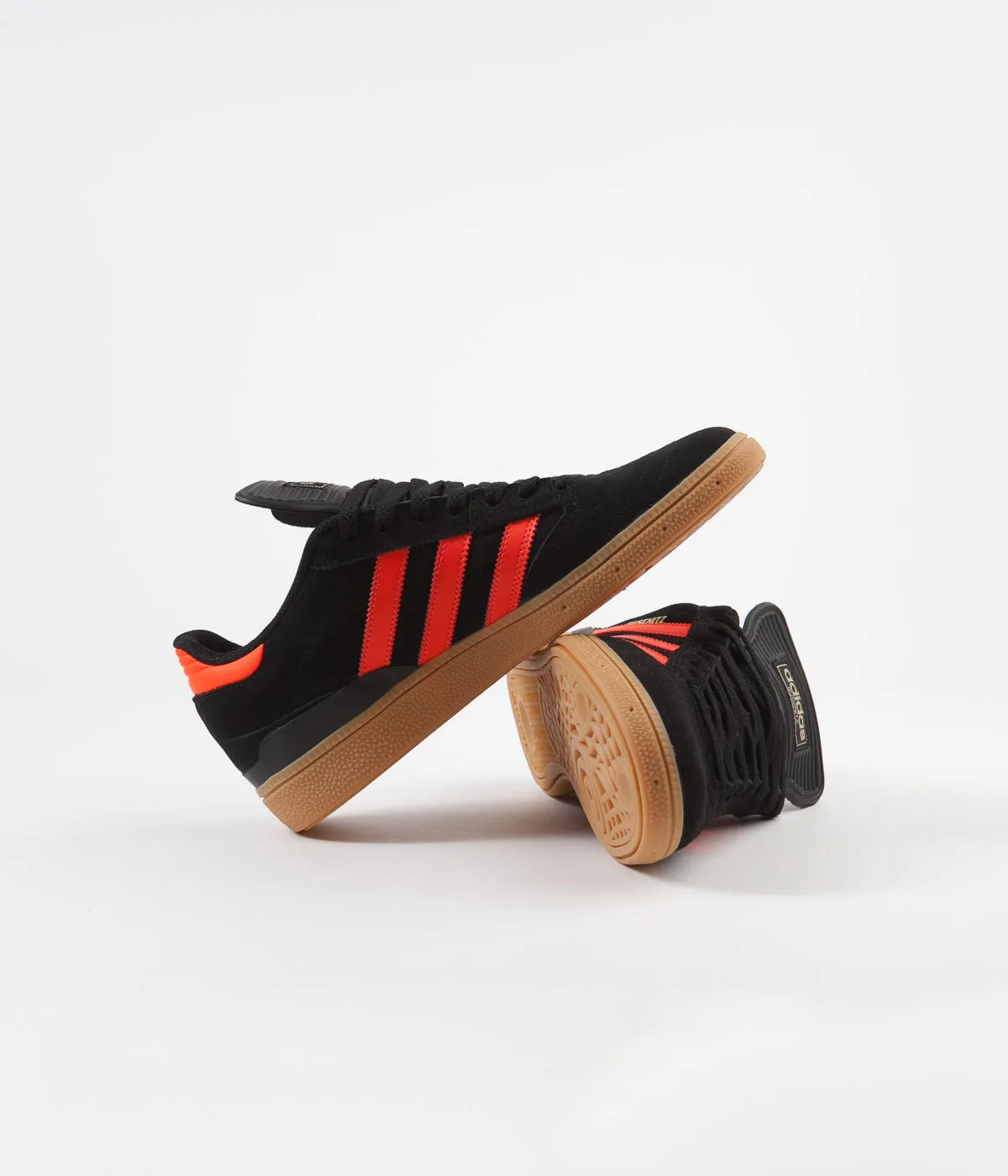 Adidas Busenitz Shoes - Core Black / Solar Red / Gum1 Adidas Flat Shoes