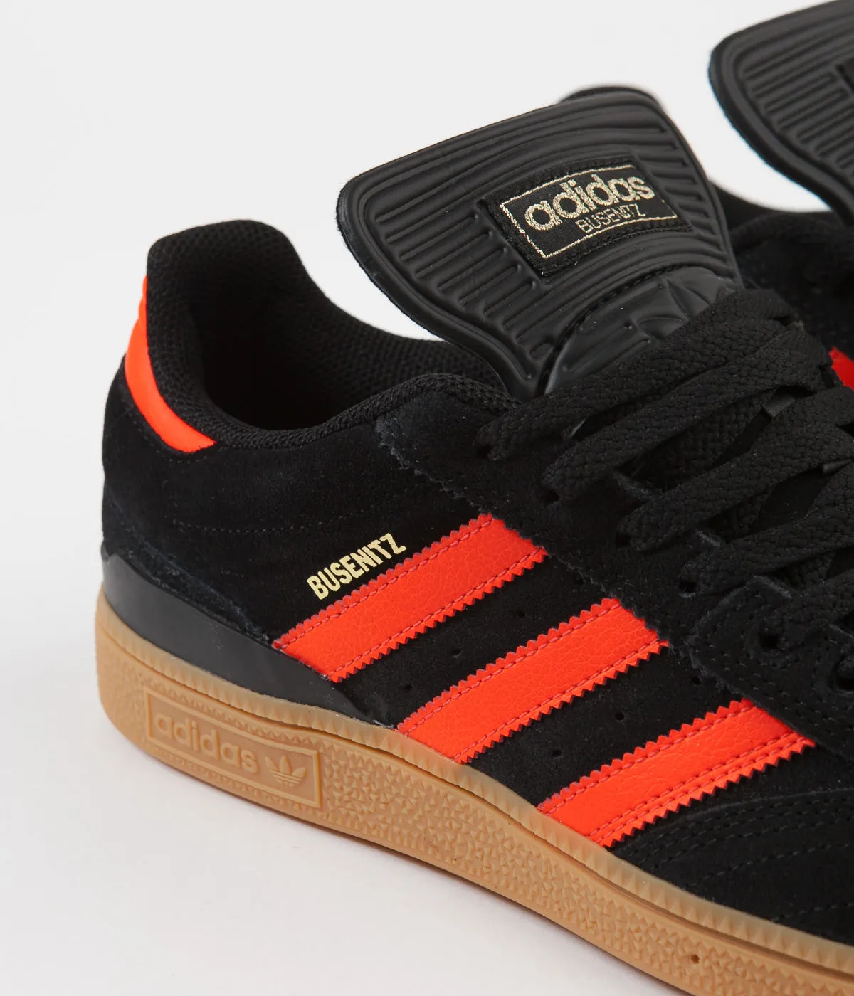 Adidas Busenitz Shoes - Core Black / Solar Red / Gum1 Adidas Porsche Design Shoes