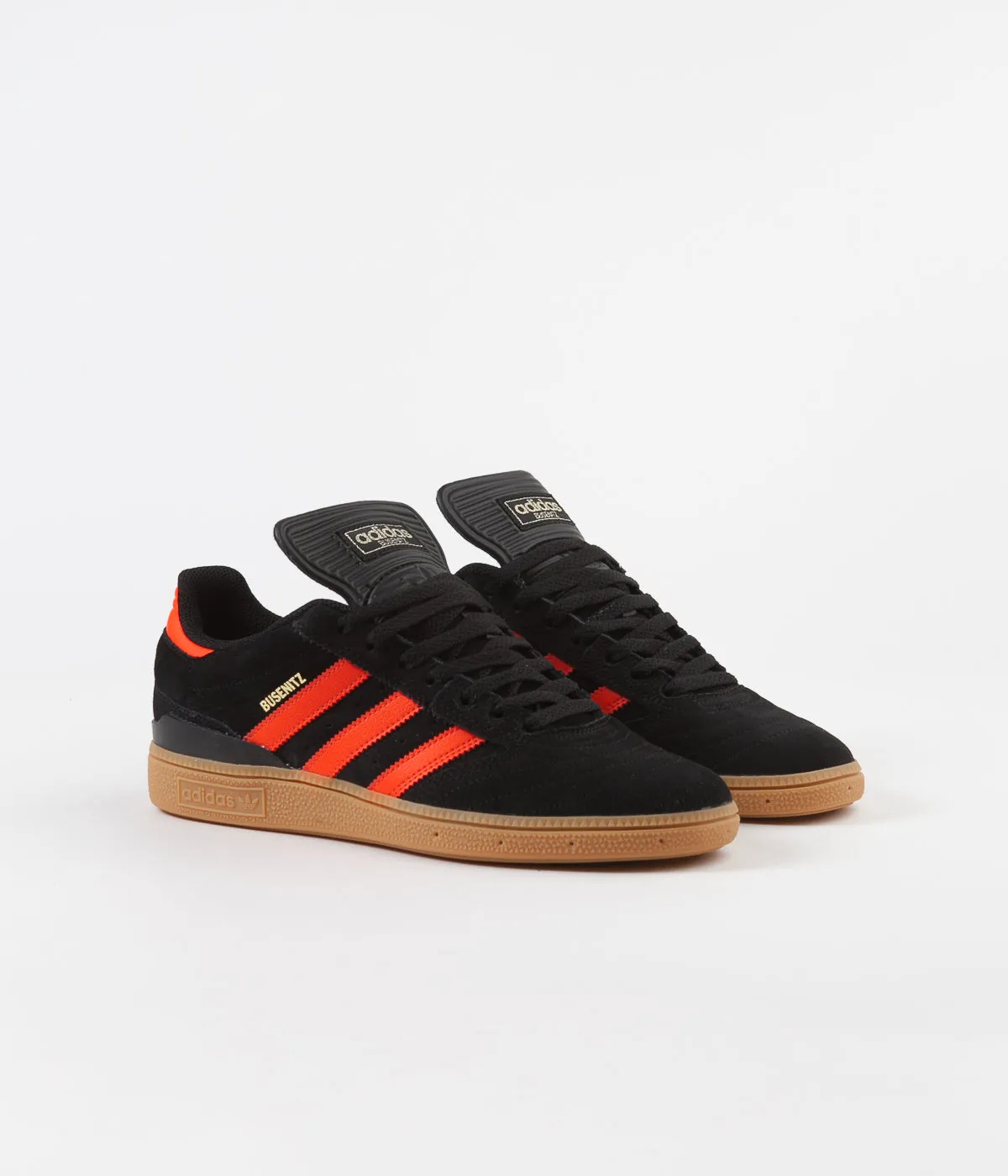 Adidas Busenitz Shoes - Core Black / Solar Red / Gum1 Adidas Floral Shoes