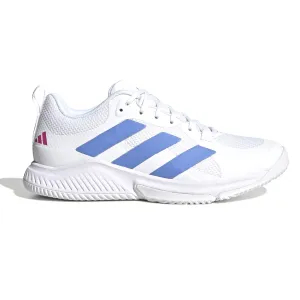 Adidas Court Team Bounce Ladies Indoor Shoe - White/Fuscia Adidas Clothes And Shoes
