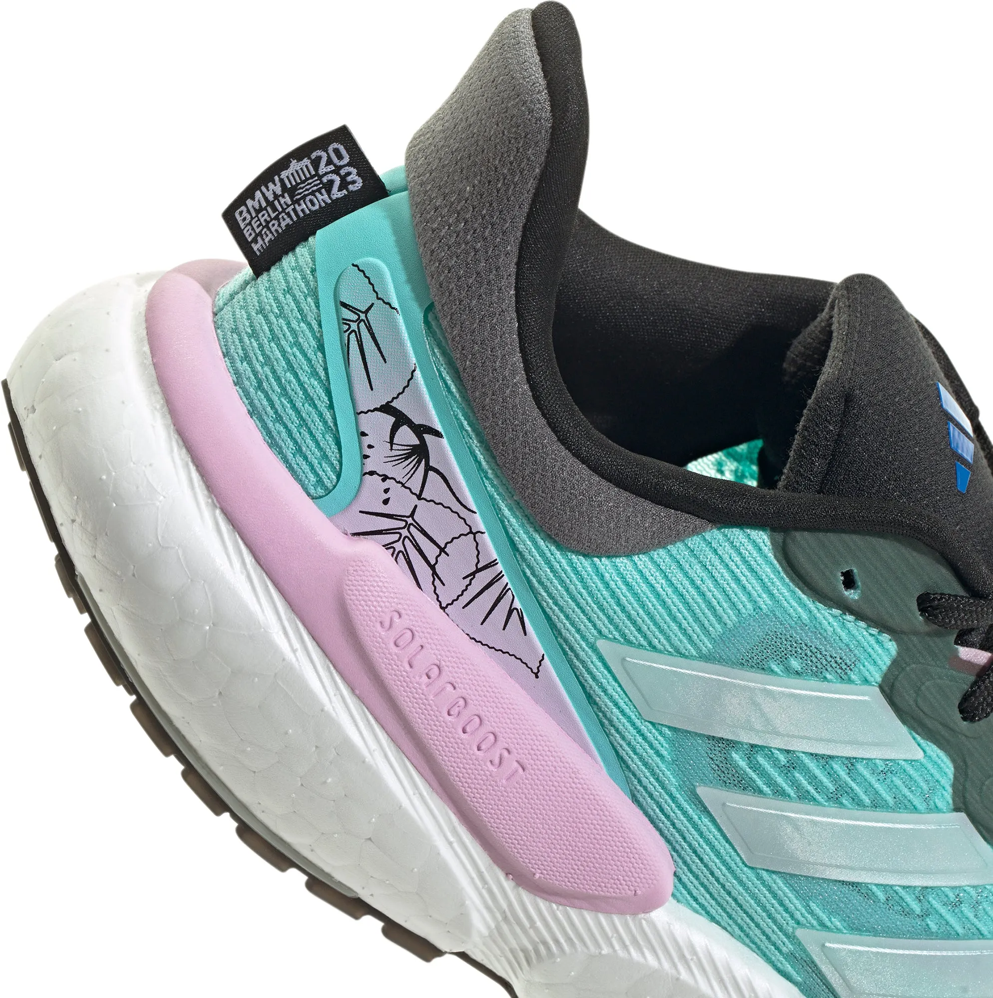 Adidas Shoes Like Socks adidas Solar Boost 5 Womens Running Shoes - Blue