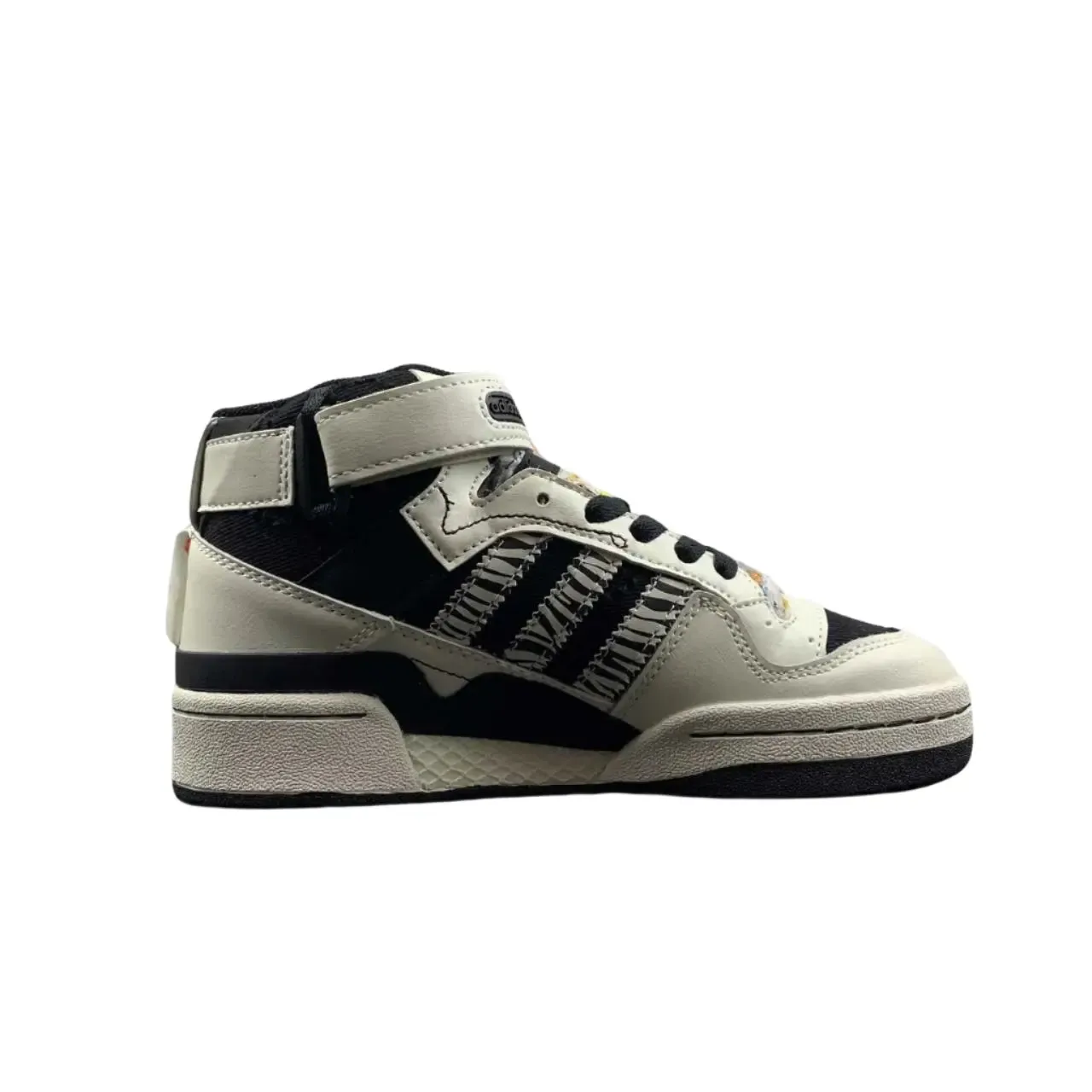 Custom Design Adidas Shoes Adidas Forum Mid Black White Sneaker
