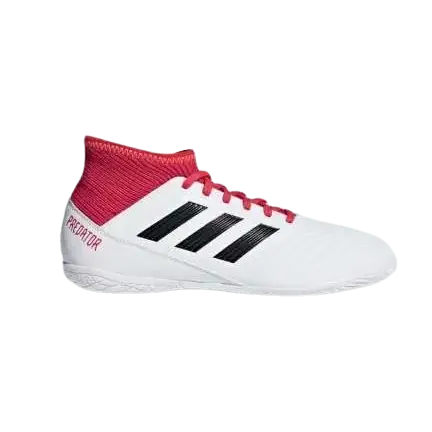 Adidas Kid's Predator Tango 18.3 Indoor Soccer Shoes - White / Coral Red Adidas Custom Shoes