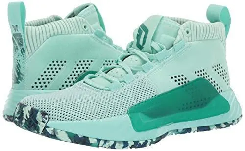 Customizable Shoes Adidas adidas Men's Dame 5, Clear Mint Marine/Legend Ink, 7 M US
