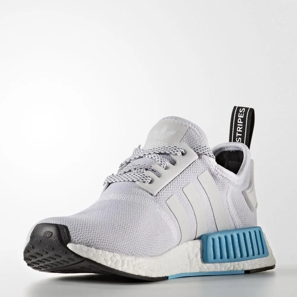 Adidas NMD_R1 Kids White-Bright Cyan Adidas Busenitz Skate Shoe