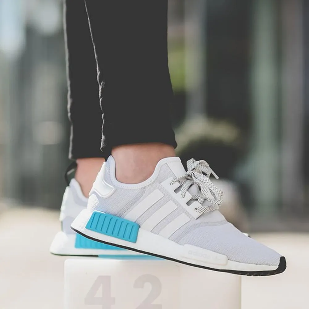 Adidas NMD_R1 Kids White-Bright Cyan Sneaker Adidas Shoes
