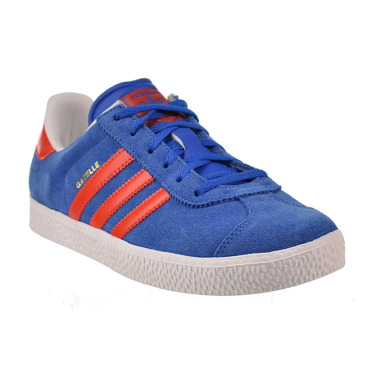 Adidas Original Gazelle 2 J Suede Big Kids' Shoes Blue-Red Adidas Shoe Size