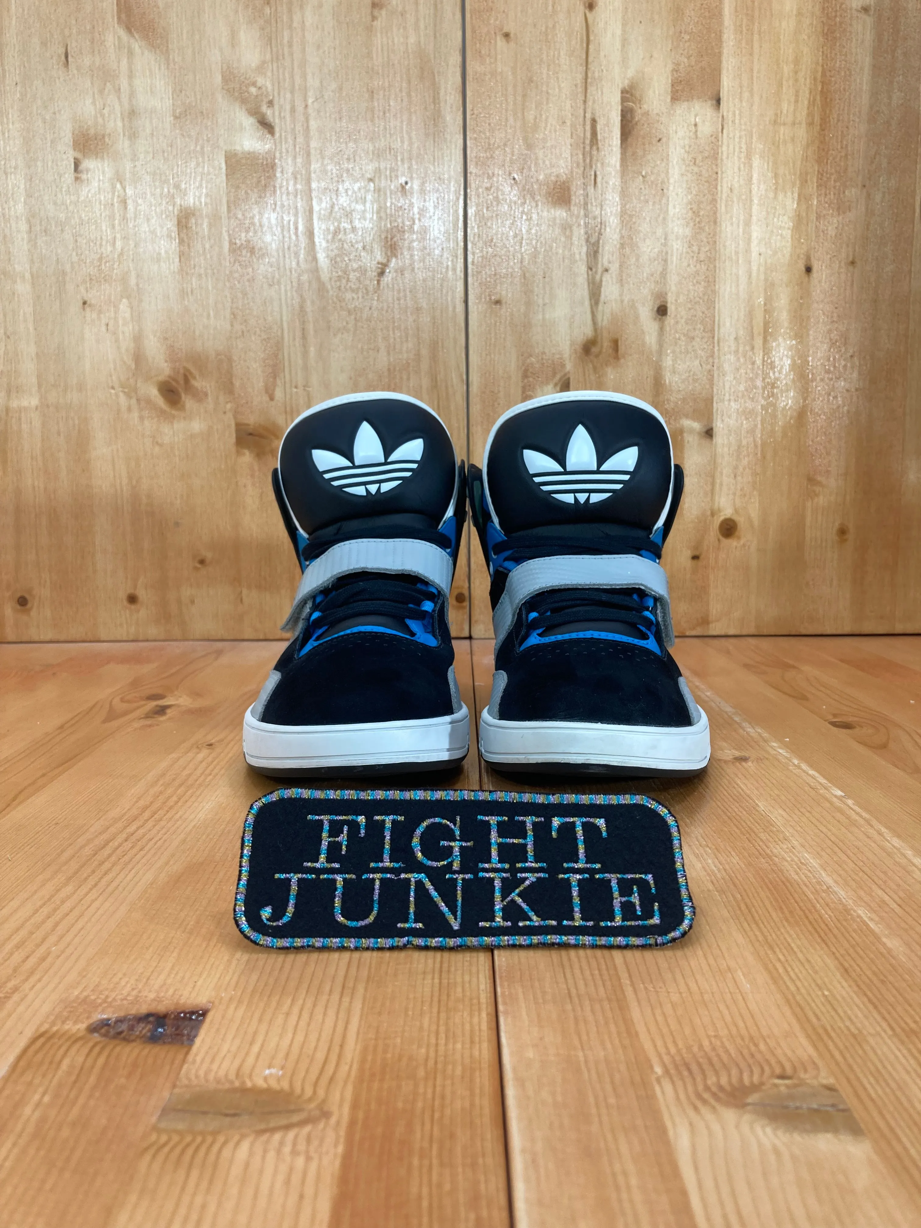 Streetwear Adidas Shoes ADIDAS ORIGINALS ROUNDHOUSE Retro Style HTF Black & Turquoise Colorway Men Size 10 Shoes Sneakers G49471