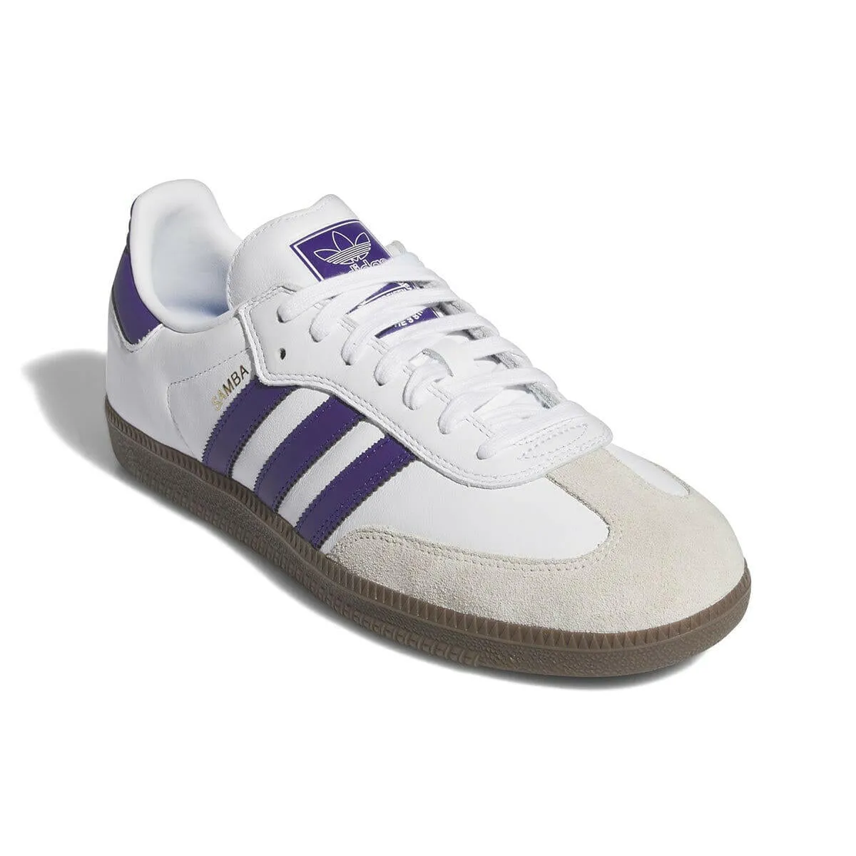 Adidas - Samba Adv Shoes White/Purple/Gold Lace Adidas Shoes