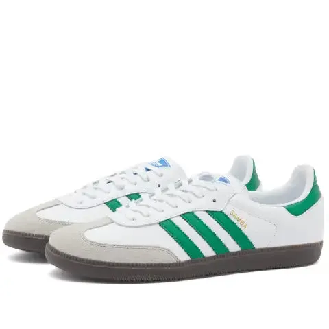 Adidas Samba OG - Cloud White / Green / Gum Adidas Barricade Tennis Shoes