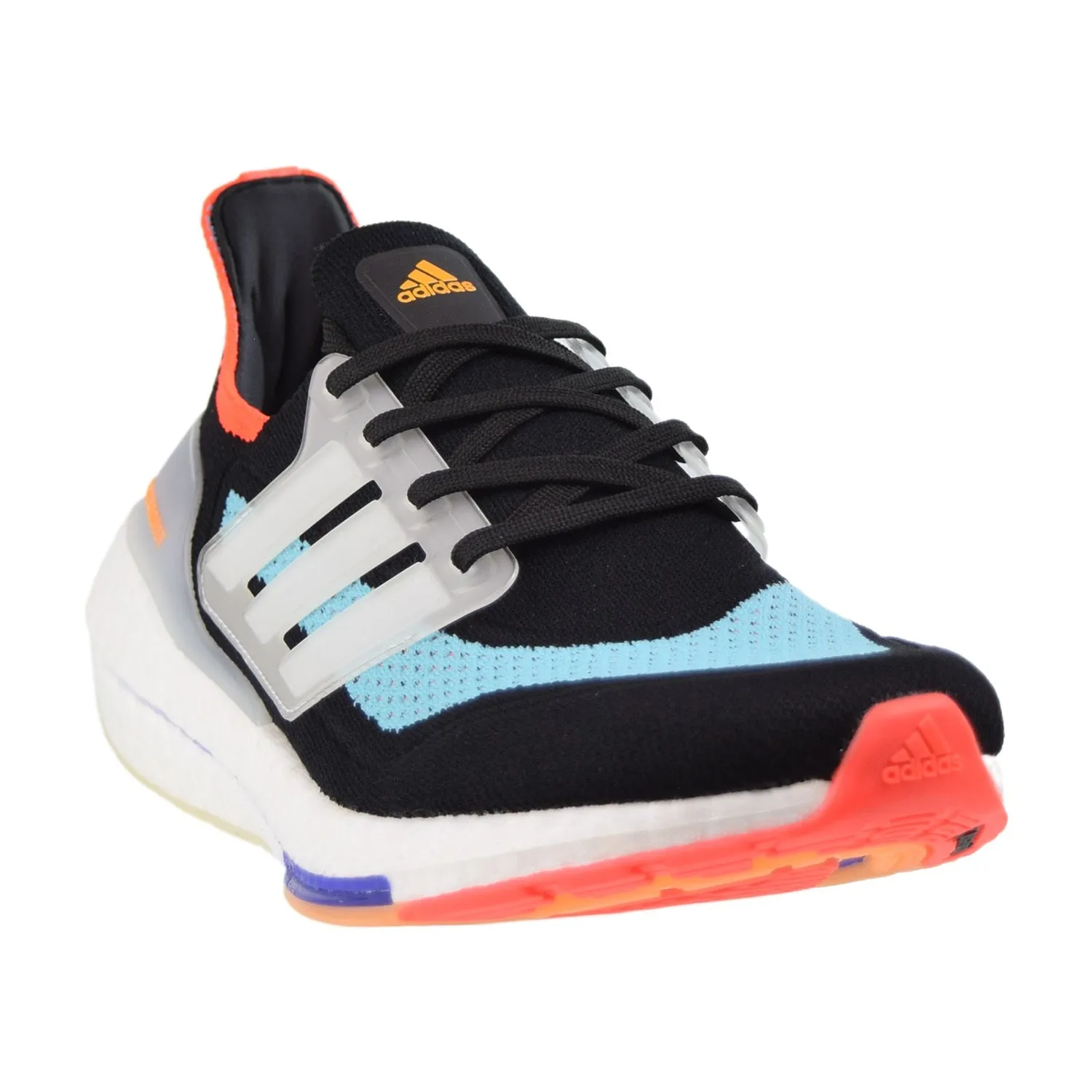 Ohio State Adidas Shoes Adidas Ultra Boost 21 Men's Shoes Black-Pulse Aqua