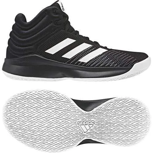 adidas Unisex Pro Spark 2018 Basketball Shoe, Black/White/Grey, 4.5 M US Big Kid Adidas Forum Mid Shoes