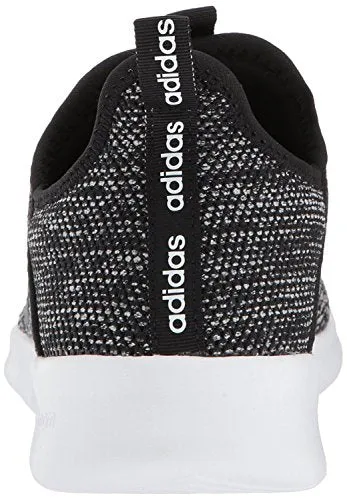 adidas Women's Cloudfoam Pure Running Shoe, black/black/white, 8 Medium US Adidas Flat Shoes