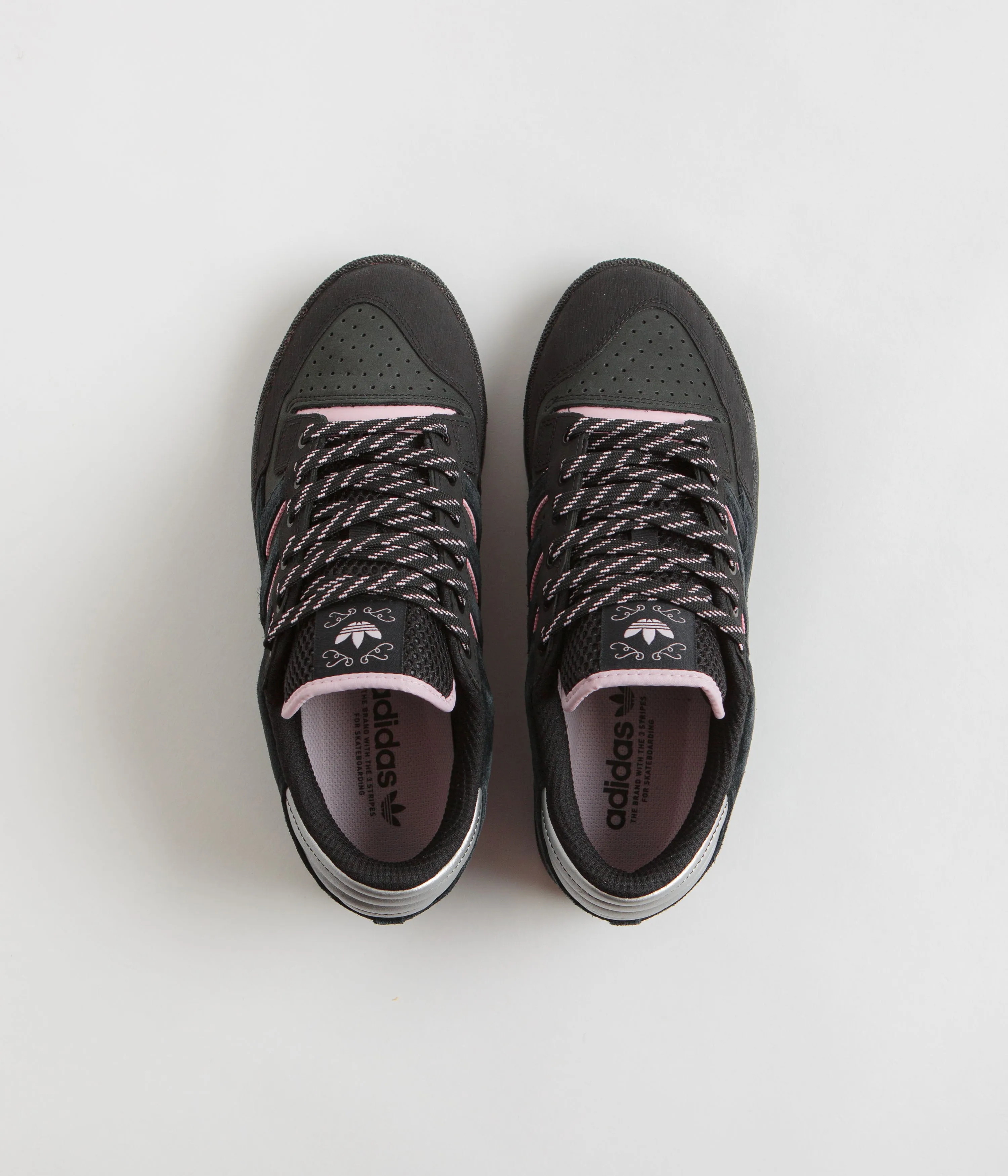 Crazyflight Adidas Volleyball Shoes Adidas x Lil Dre Centennial 85 Low ADV Shoes - Core Black / Clear Pink / Core Black