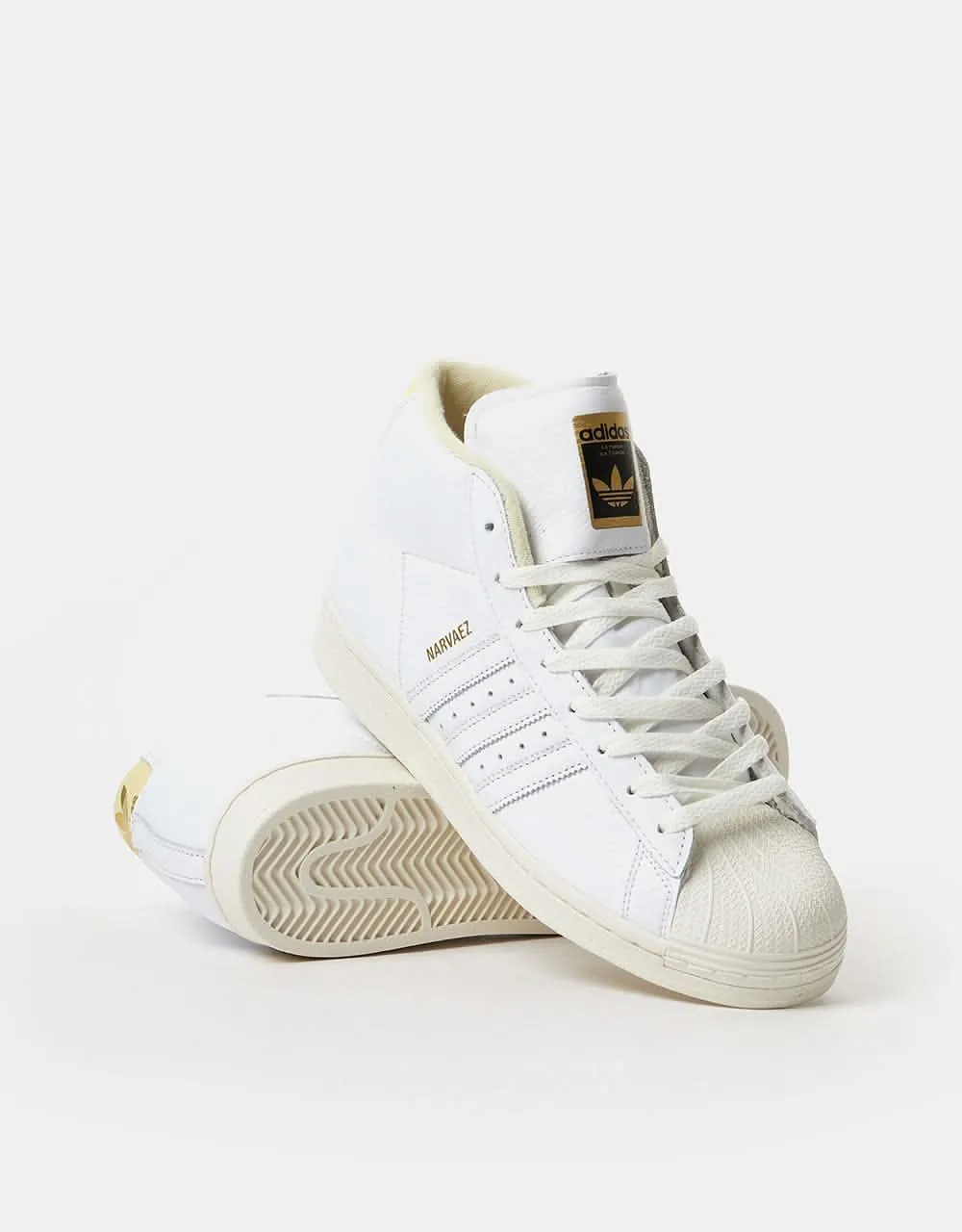 adidas x Sam Narvaez Pro Model ADV Skate Shoes - White/White/Easy Yellow Adidas Dna Shoes