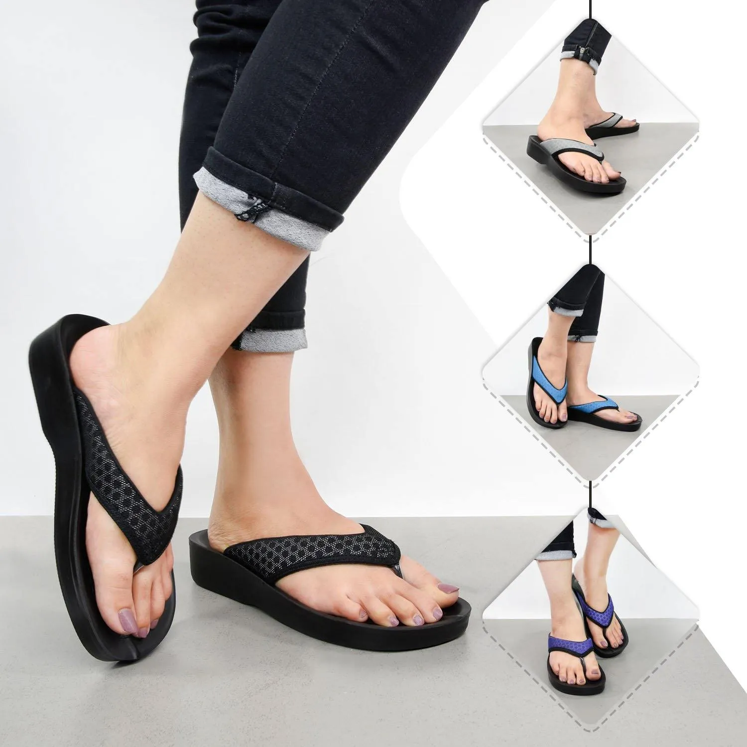 Aerosoft - Chameleon A08C5 Classic Printed Thong Arch Support Summer Comfortable Flip Flops For Women Flip Flops Same Day Delivery