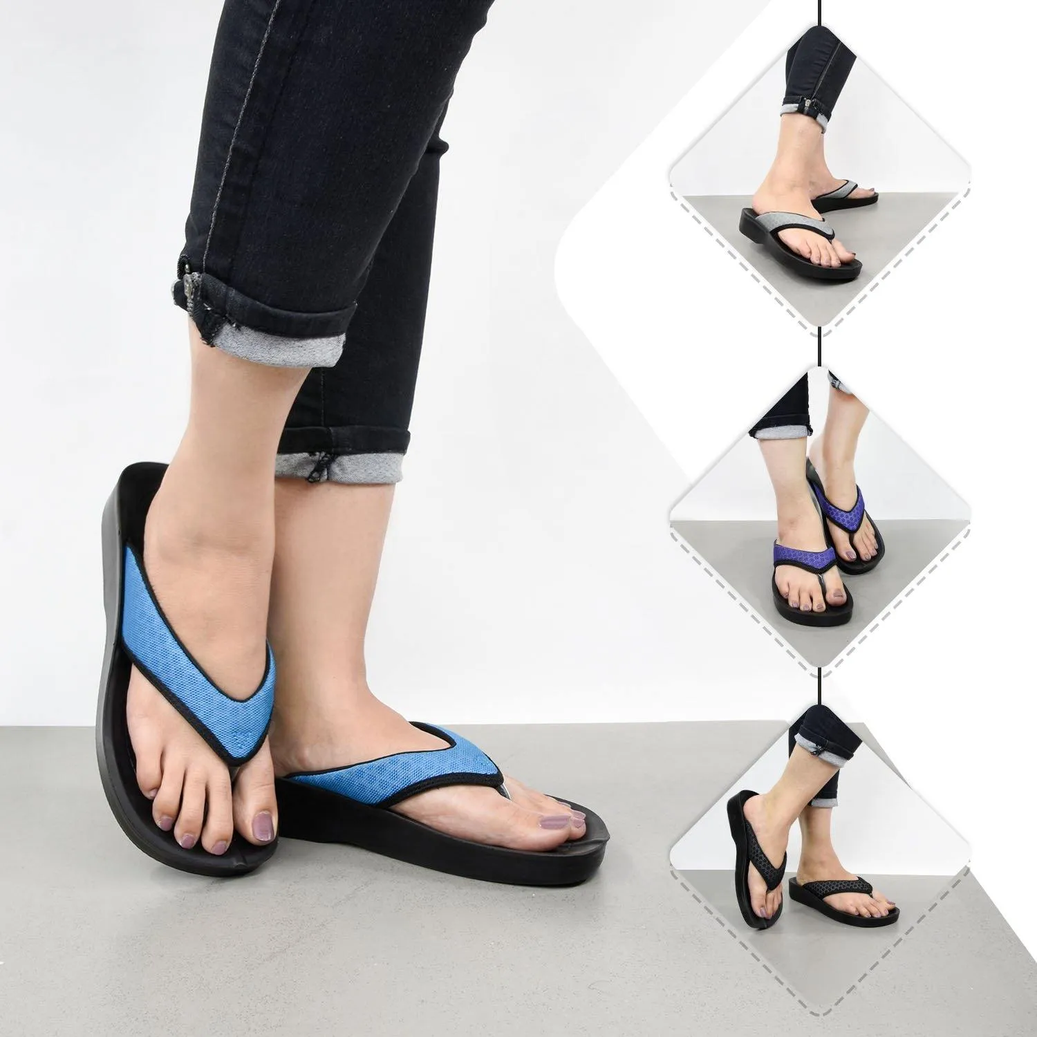 Best Flip Flops For Arthritic Feet Aerosoft - Chameleon A08C5 Classic Printed Thong Arch Support Summer Comfortable Flip Flops For Women