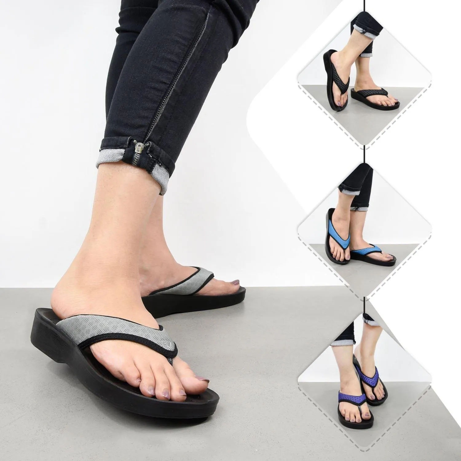 Gangster Flip Flops Aerosoft - Chameleon A08C5 Classic Printed Thong Arch Support Summer Comfortable Flip Flops For Women