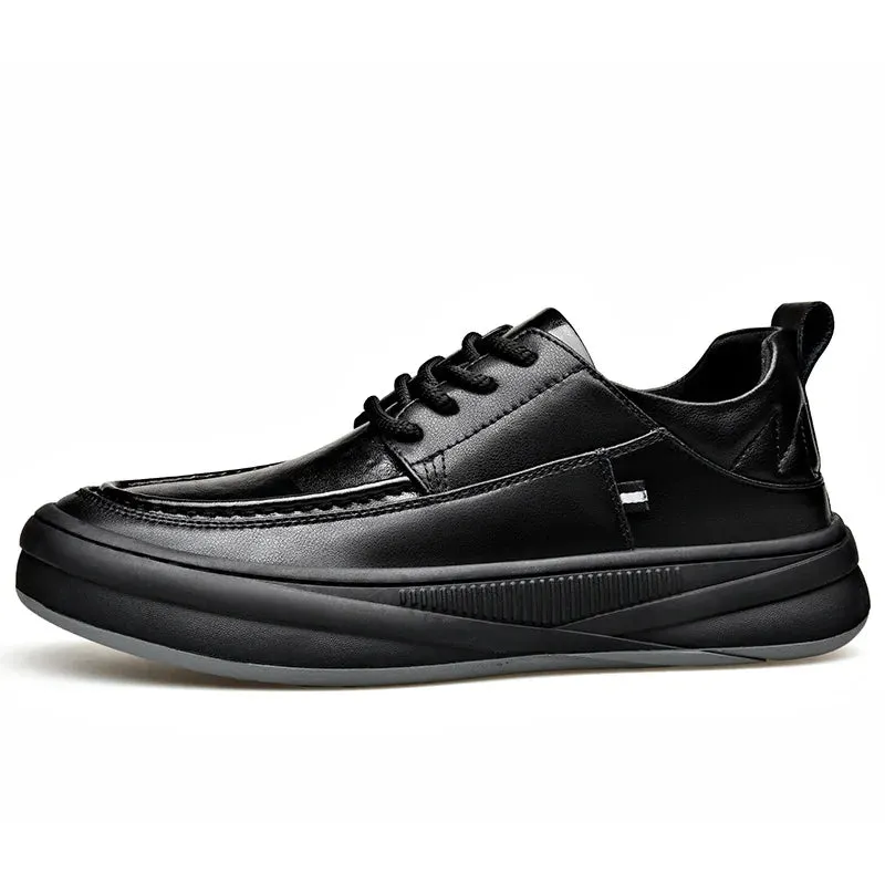 Aidase mens outfits Autumn Winter Cow Leather Loafers for Men Fashion Casual New Designer Warm Cotton Shoes Male Black Lace Dress Shoes Man Loafers Restaurant