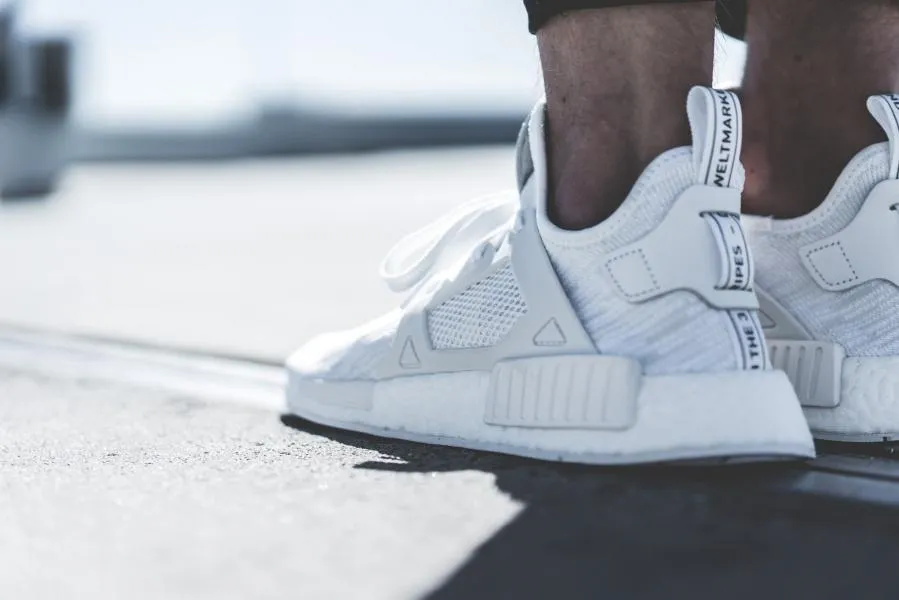 Adidas NMD_XR1 Primeknit White-Vintage White Adidas Shoes Lite Racer