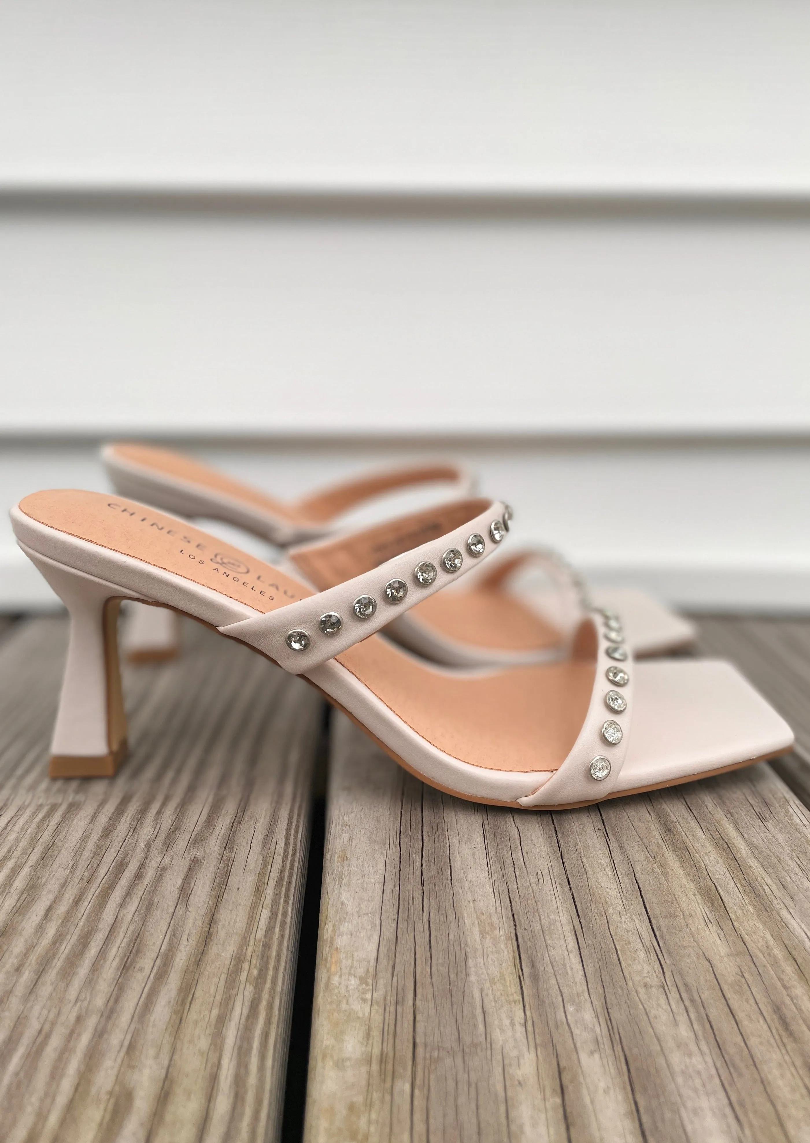 Sandals Great Exuma rhinestone strap block heel sandal
