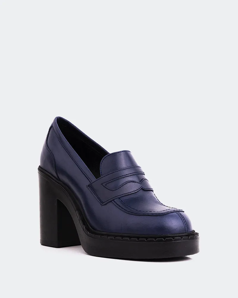 Zebra Loafers Allington Navy Leather