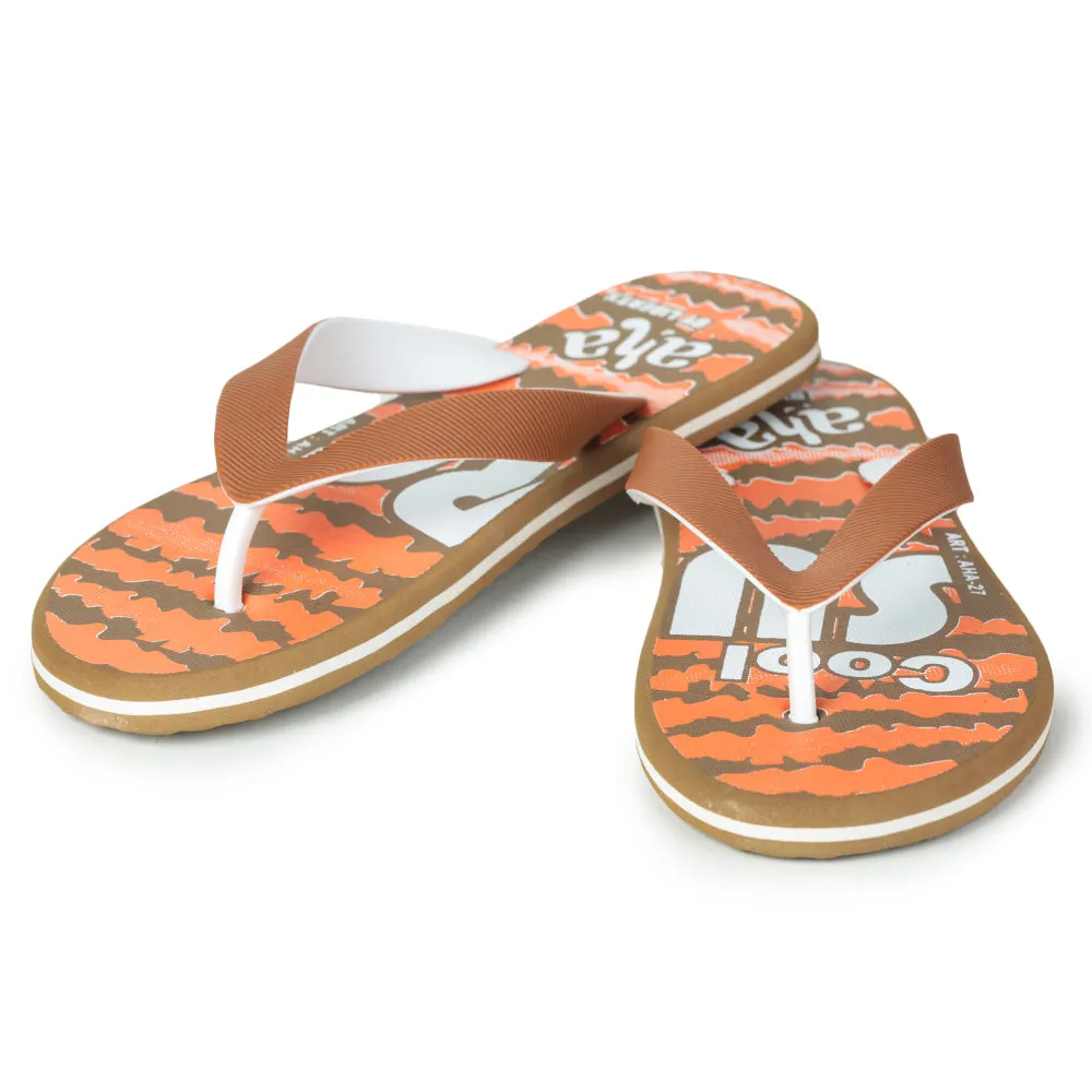 A-HA By Casual Orange Flip-Flops For Men AHA-27 By Liberty Slippers Washing Machine