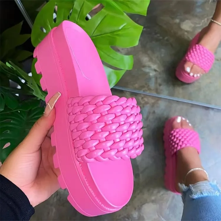 Super Cute Flip Flops Amozae- Christmas Gift 2025 Summer Slippers Women Fashion New Flat Female Slippers Platform Gear Shoes Pen Toed Flip Flops High Quality Women Shoes