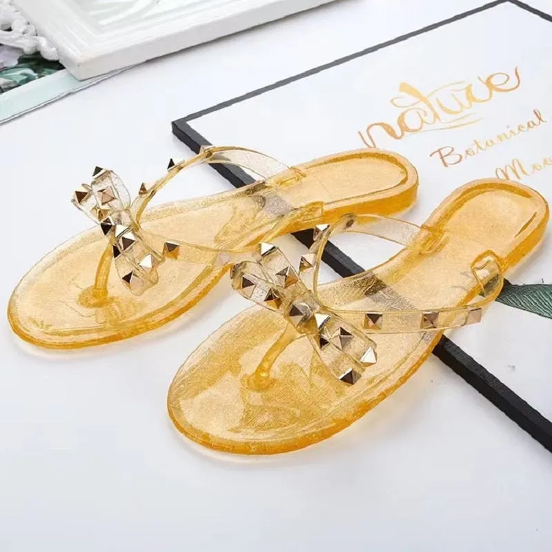 Bathroom Flip Flops Amozae  Summer Flip Flops Women Slide Sandals Crystal Bling Beach Slippers Casual Shoes For Women Light Wedges Platform Slippers