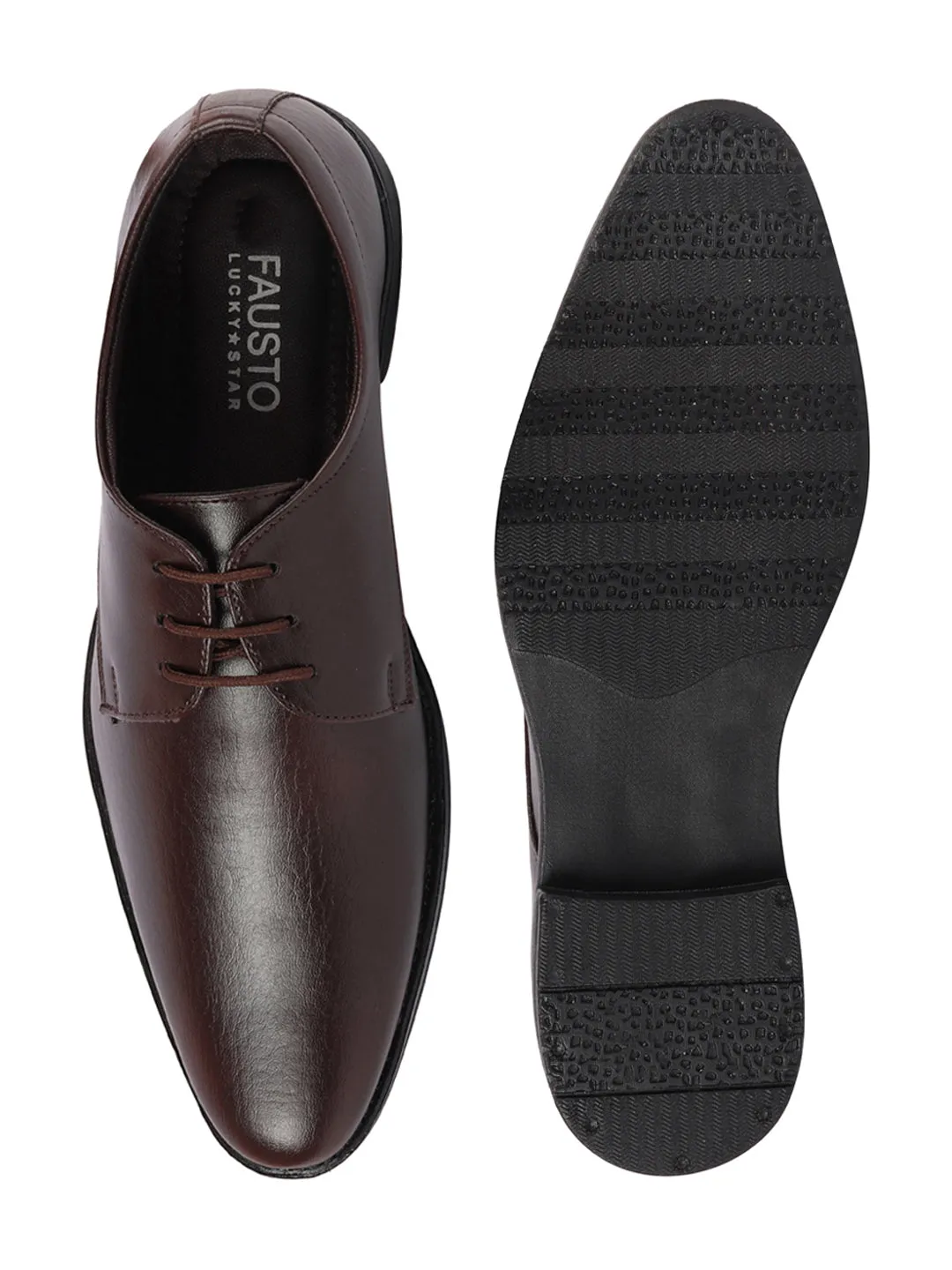 On Work Boots Men Brown Formal Office Work Lace Up Derby Shoes