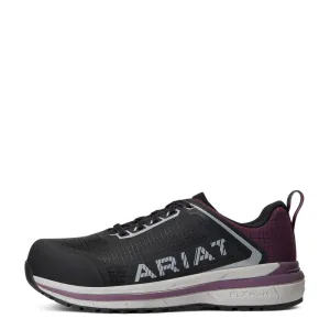 Waterproof Composite Toe Work Boots 'Ariat' Women's Outpace Shift EH Comp Toe - Black / Shadow Purple