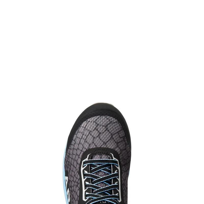 'Ariat' Women's Outpace  Shift EH Comp Toe - Grey Snake Print / Blue Slip On Work Boots Waterproof