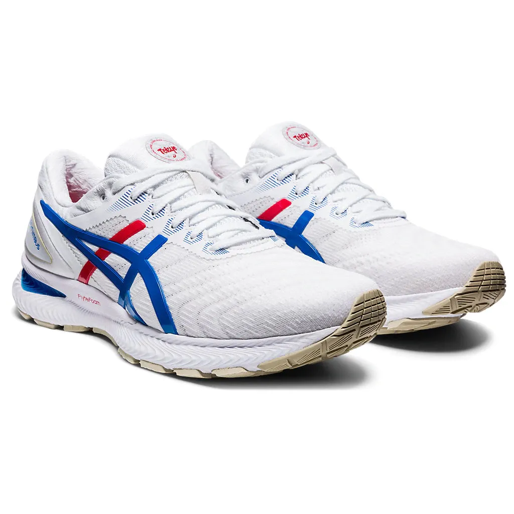 Asics Gel Nimbus 22 Retro Tokyo White Blue Mens Running Shoes Asics Gel-contend 8 Running Shoes