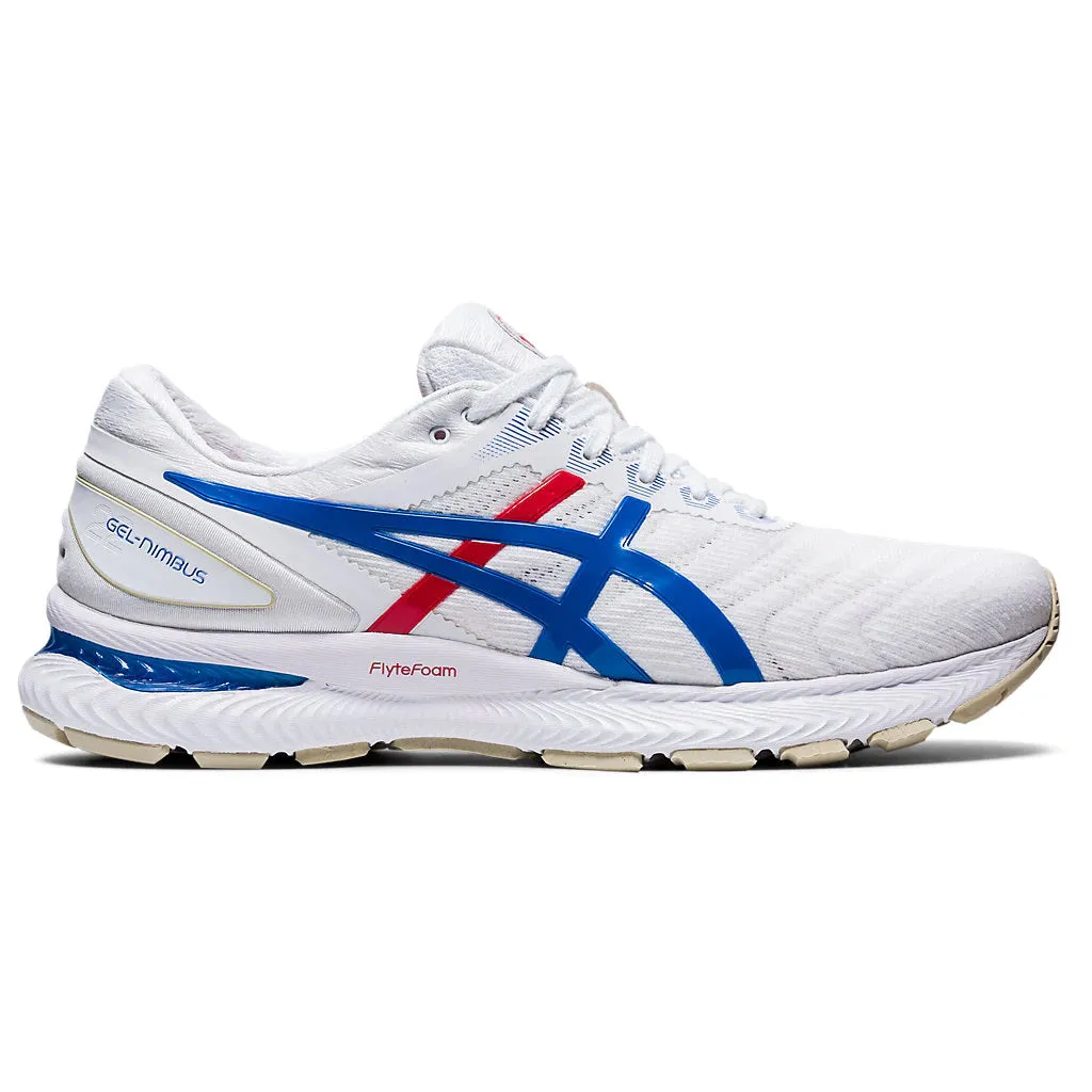 Asics Shoes For Trail Running Asics Gel Nimbus 22 Retro Tokyo White Blue Mens Running Shoes