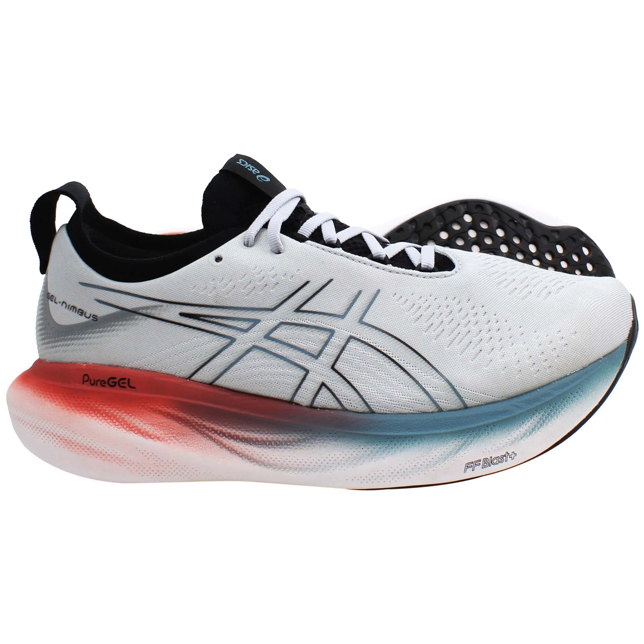 Asics Gel-Nimbus 25 Mens Grey Running Shoes Asics Kiko Shoes