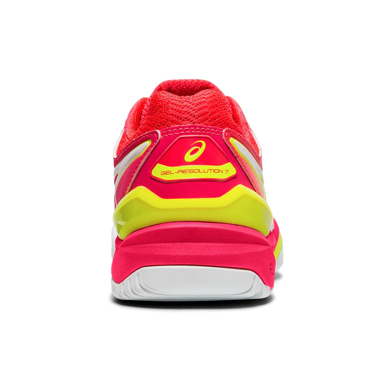 Last Year's Asics Running Shoes Asics Gel Resolution 7 White Pink Yellow Womens Tennis Shoes
