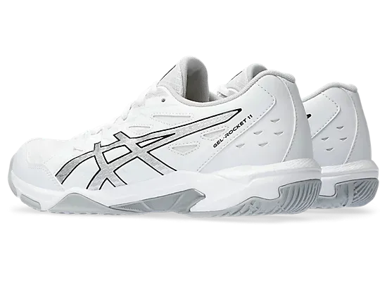 Asics Shoes Benefits Asics Gel Rocket 11 (White/Pure Silver)