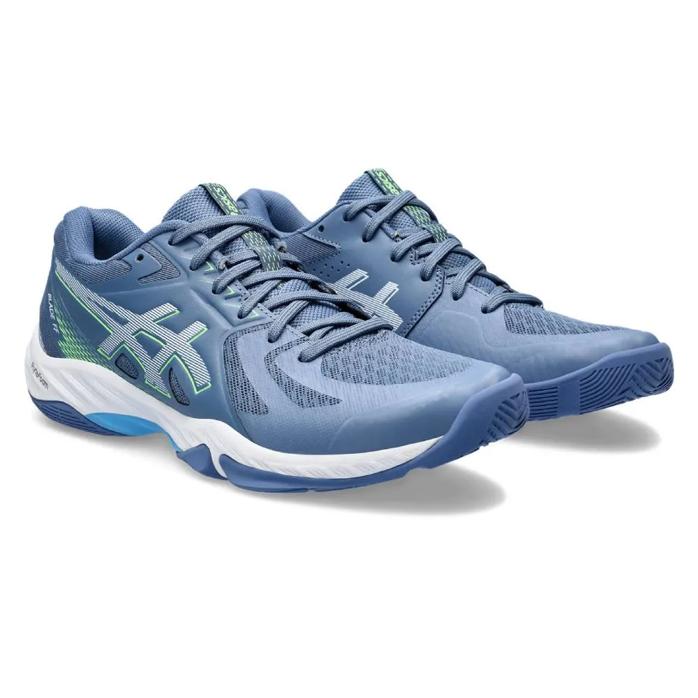 ASICS Men's Blade FF Badminton Shoe (Denim Blue/Lime Burst) Asics Shoe Lines